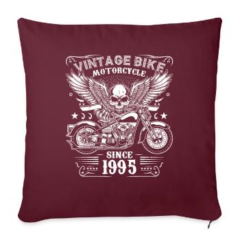 1995 Vintage Motorrad Biker Geburtstag Geboren 1995 - Sofakissenbezug 45 x 45 cm - Burgunderrot - Vorne