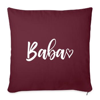 Baba - cadeau grand-mère grand-mère anniversaire - Housse de coussin décorative 45 x 45 cm - bordeaux - Devant