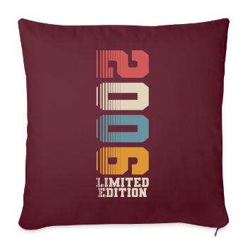 18e anniversaire 2006 Année de naissance Année de naissance - Housse de coussin décorative 45 x 45 cm - bordeaux - Devant