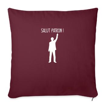 Salut patron ! démission ou départ en retraite - Housse de coussin décorative 45 x 45 cm - bordeaux - Devant