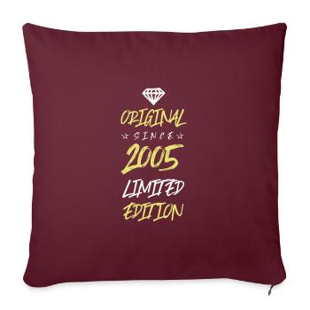 2005 Édition limitée - Housse de coussin décorative 45 x 45 cm - bordeaux - Devant