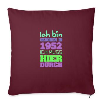 1952 - Housse de coussin décorative 45 x 45 cm - bordeaux - Devant