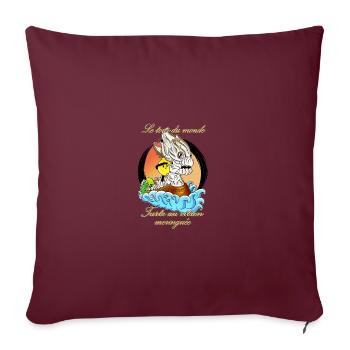 Tarte au citron meringuée - Housse de coussin décorative 45 x 45 cm - bordeaux - Devant