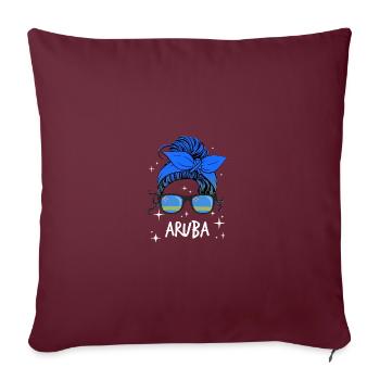 Aruba - Sofakissenbezug 45 x 45 cm - Burgunderrot - Vorne