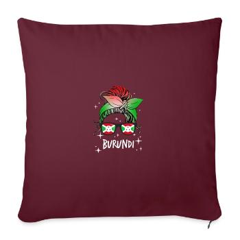 Burundi - Sofakissenbezug 45 x 45 cm - Burgunderrot - Vorne
