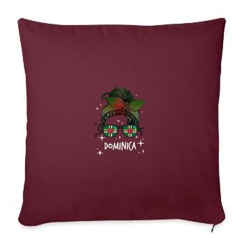 Dominique - Housse de coussin décorative 45 x 45 cm - bordeaux - Devant