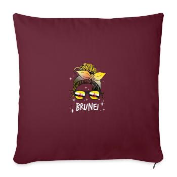 Brunei - Housse de coussin décorative 45 x 45 cm - bordeaux - Devant
