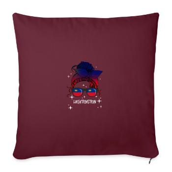 Liechtenstein - Housse de coussin décorative 45 x 45 cm - bordeaux - Devant
