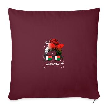Madagaskar - Sofakissenbezug 45 x 45 cm - Burgunderrot - Vorne