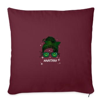 Mauritanie - Housse de coussin décorative 45 x 45 cm - bordeaux - Devant