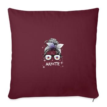 Mayotte - Housse de coussin décorative 45 x 45 cm - bordeaux - Devant