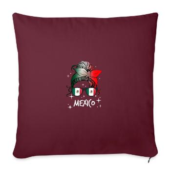 Mexiko - Sofakissenbezug 45 x 45 cm - Burgunderrot - Vorne