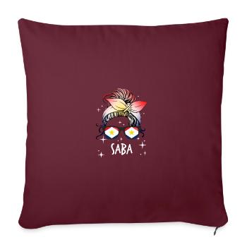 Saba - Housse de coussin décorative 45 x 45 cm - bordeaux - Devant