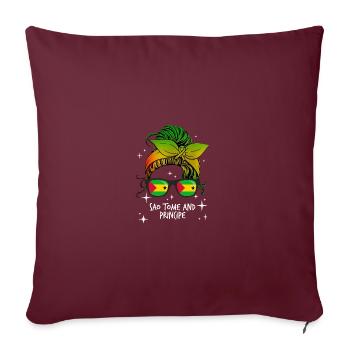 Sao Tomé-et-Principe - Housse de coussin décorative 45 x 45 cm - bordeaux - Devant