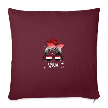 Syrien - Sofakissenbezug 45 x 45 cm - Burgunderrot - Vorne