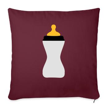 biberon - Housse de coussin décorative 45 x 45 cm - bordeaux - Devant