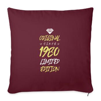 1980 Édition limitée - Housse de coussin décorative 45 x 45 cm - bordeaux - Devant
