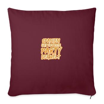 Espagne Espagne - Housse de coussin décorative 45 x 45 cm - bordeaux - Devant