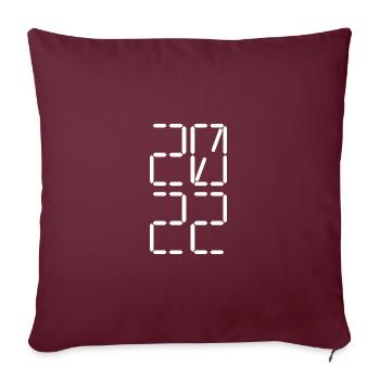 2022 lcd blanc - Housse de coussin décorative 45 x 45 cm - bordeaux - Devant
