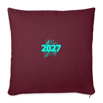 2027 - Housse de coussin décorative 45 x 45 cm - bordeaux - Devant