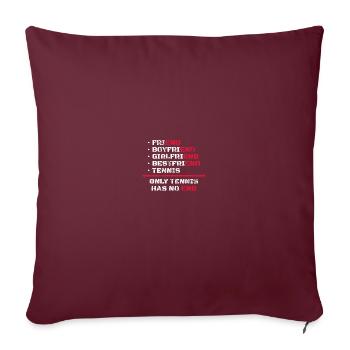 Seul le tennis n’a pas de fin Coach de tennis Coach Player - Housse de coussin décorative 45 x 45 cm - bordeaux - Devant