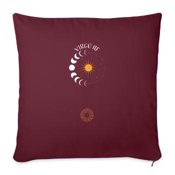 Virgo AF - Astrologie - Housse de coussin décorative 45 x 45 cm - bordeaux - Devant