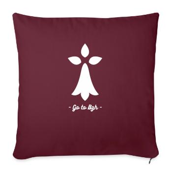 Hermine Stylisée BZH - Housse de coussin décorative 45 x 45 cm - bordeaux - Devant