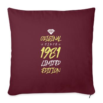 1981 Édition limitée - Housse de coussin décorative 45 x 45 cm - bordeaux - Devant