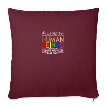Human beings 100 organic Colors - Sofa pillowcase 17,3'' x 17,3'' (45 x 45 cm) - burgundy - Front