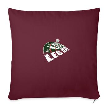 Jour des étapes Darts Darts Équipe de fléchettes - Housse de coussin décorative 45 x 45 cm - bordeaux - Devant