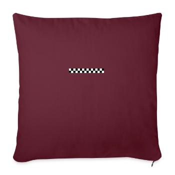 bande à damier - Housse de coussin décorative 45 x 45 cm - bordeaux - Devant