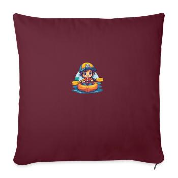 Kayak - Housse de coussin décorative 45 x 45 cm - bordeaux - Devant