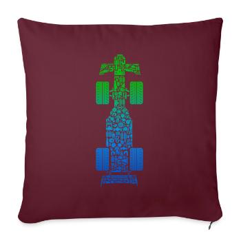 Voiture De Course De Course De Sport Automobile De Course Enfants - Housse de coussin décorative 45 x 45 cm - bordeaux - Devant