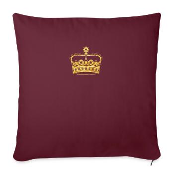 Couronne Dorée 02 - Housse de coussin décorative 45 x 45 cm - bordeaux - Devant