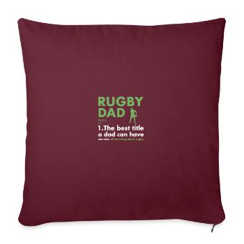 Sport Dad Definition Rugby - Sofakissenbezug 45 x 45 cm - Burgunderrot - Vorne