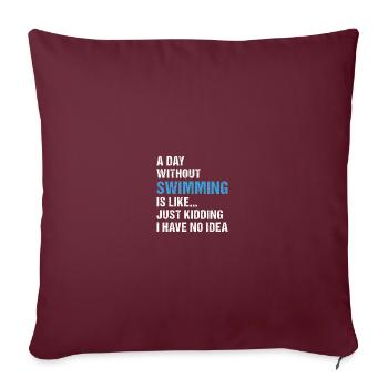 Sport Une journée sans baignade - Housse de coussin décorative 45 x 45 cm - bordeaux - Devant