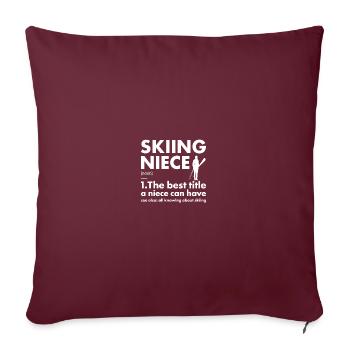 Sport Niece Skiing - Sofakissenbezug 45 x 45 cm - Burgunderrot - Vorne