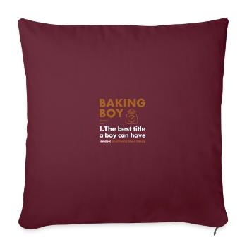 Baker Boy Définition Pâtisserie - Housse de coussin décorative 45 x 45 cm - bordeaux - Devant