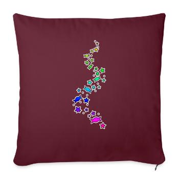 Bunte Bonbons Glitzer - Sofakissenbezug 45 x 45 cm - Burgunderrot - Vorne
