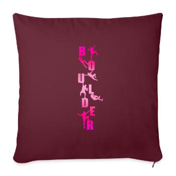 Bloc - Housse de coussin décorative 45 x 45 cm - bordeaux - Devant