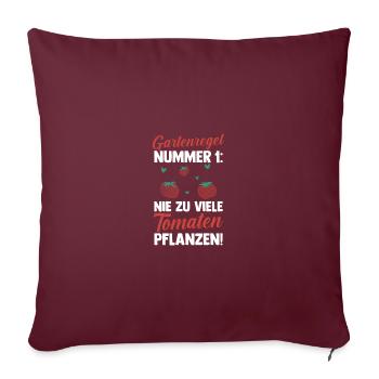 Jardinier Tomate Jardin Fermier - Housse de coussin décorative 45 x 45 cm - bordeaux - Devant