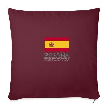 Spanien Fuerteventura Flagge Reise Europa Urlaub - Sofakissenbezug 45 x 45 cm - Burgunderrot - Vorne
