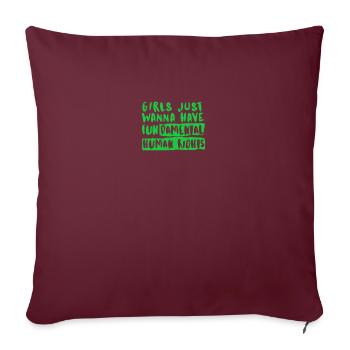 FunDamental Rights green - Sofakissenbezug 45 x 45 cm - Burgunderrot - Vorne