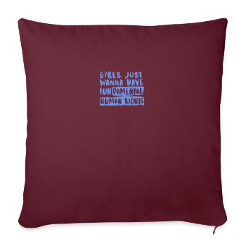 FunDamental Rights blue - Sofakissenbezug 45 x 45 cm - Burgunderrot - Vorne