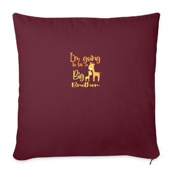 Promoted To Big Bro Funny I'm Going To Be A Big Br - Sofa pillowcase 17,3'' x 17,3'' (45 x 45 cm) - burgundy - Front