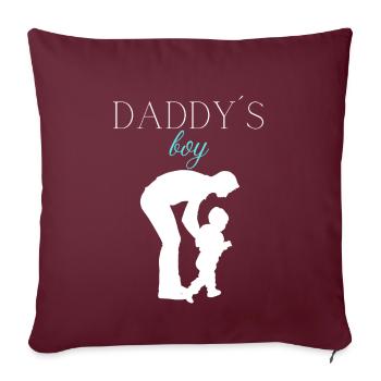 Cadeau enfant papa garçon bébé - Housse de coussin décorative 45 x 45 cm - bordeaux - Devant