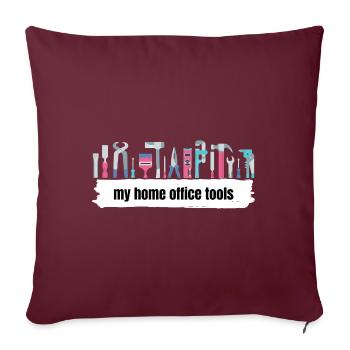 Outil Home Office Design - Housse de coussin décorative 45 x 45 cm - bordeaux - Devant