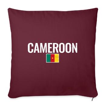 Cameroun Cameroun Drapeau camerounais Camerounais - Housse de coussin décorative 45 x 45 cm - bordeaux - Devant