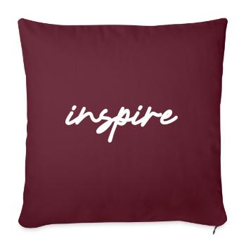 Inspirer | Motivation, Succès, Mentalité, Équipe - Housse de coussin décorative 45 x 45 cm - bordeaux - Devant