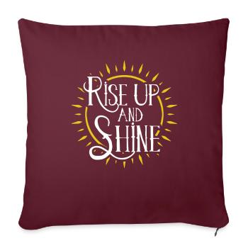 Se lever et briller - Housse de coussin décorative 45 x 45 cm - bordeaux - Devant